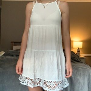 White lace babydoll dress